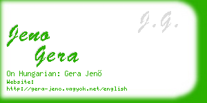 jeno gera business card
